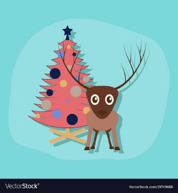 Paper sticker on stylish background christmas vector image