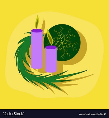 Paper sticker on stylish background christmas vector image