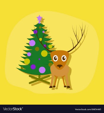 Paper sticker on stylish background christmas vector image