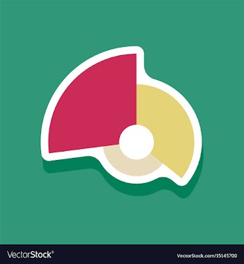 Paper sticker on stylish background circular vector image