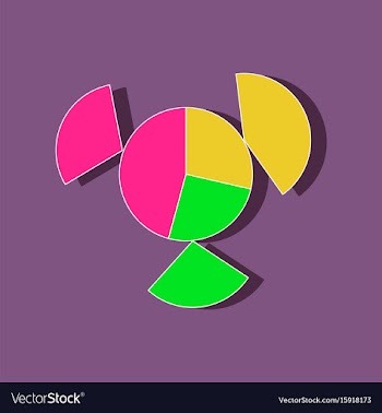 Paper sticker on stylish background circular vector image