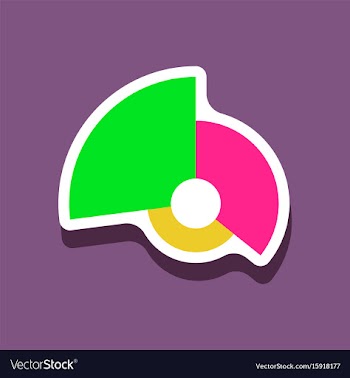 Paper sticker on stylish background circular vector image