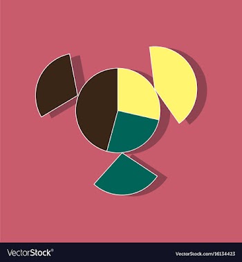 Paper sticker on stylish background circular vector image
