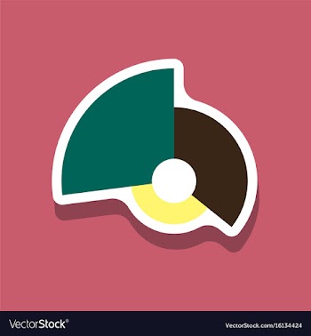 Paper sticker on stylish background circular vector image