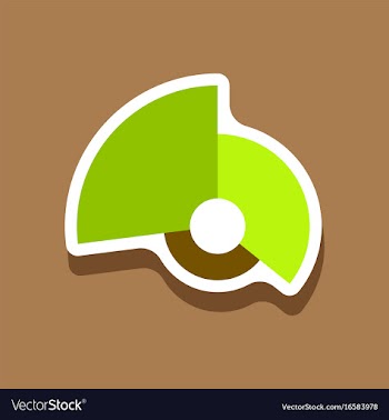 Paper sticker on stylish background circular vector image