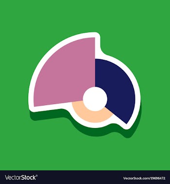 Paper sticker on stylish background circular vector image