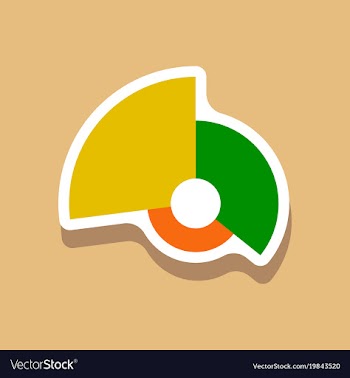 Paper sticker on stylish background circular vector image