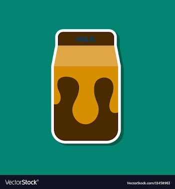 Paper sticker on stylish background coffee carton vector image
