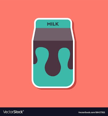 Paper sticker on stylish background coffee carton vector image