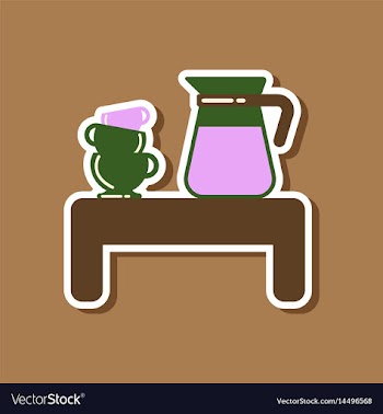 Paper sticker on stylish background coffee cup of vector image