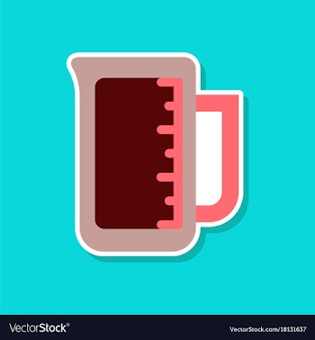 Paper sticker on stylish background coffee cup vector image
