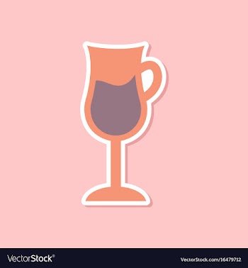 Paper sticker on stylish background coffee glass vector image