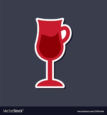 Paper sticker on stylish background coffee glass vector image
