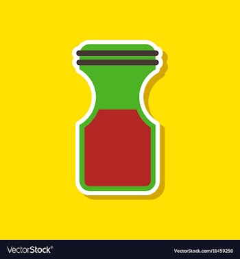 Paper sticker on stylish background coffee jar vector image