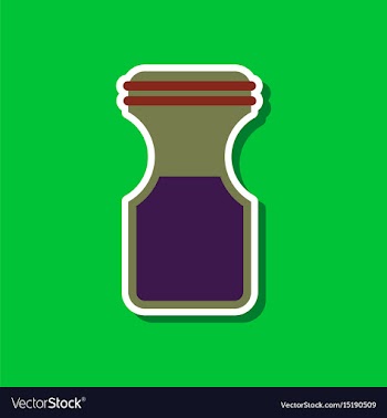 Paper sticker on stylish background coffee jar vector image