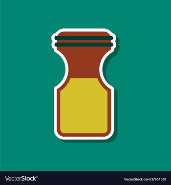 Paper sticker on stylish background coffee jar vector image