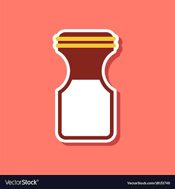 Paper sticker on stylish background coffee jar vector image