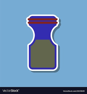 Paper sticker on stylish background coffee jar vector image