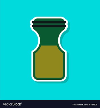 Paper sticker on stylish background coffee jar vector image