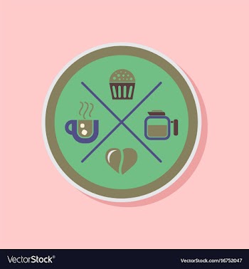 Paper sticker on stylish background coffee logo vector image