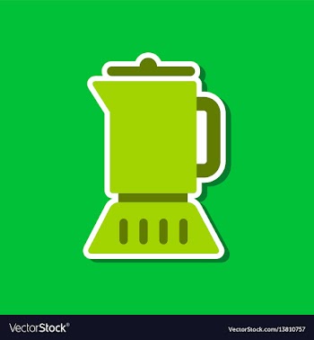 Paper sticker on stylish background coffee maker vector image