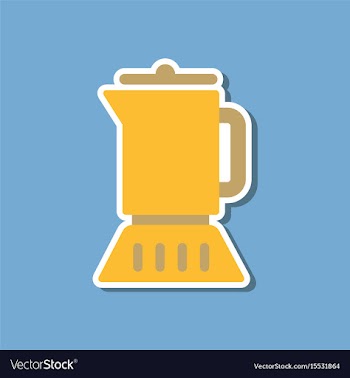 Paper sticker on stylish background coffee maker vector image