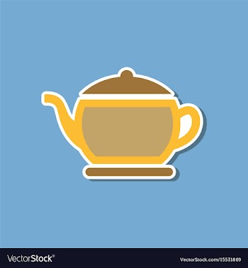 Paper sticker on stylish background coffee maker vector image