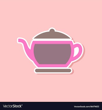 Paper sticker on stylish background coffee maker vector image