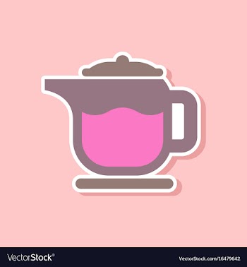 Paper sticker on stylish background coffee maker vector image