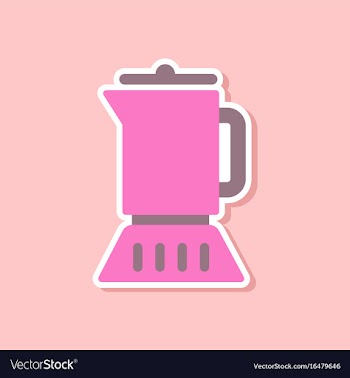 Paper sticker on stylish background coffee maker vector image