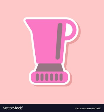 Paper sticker on stylish background coffee maker vector image