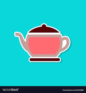 Paper sticker on stylish background coffee maker vector image