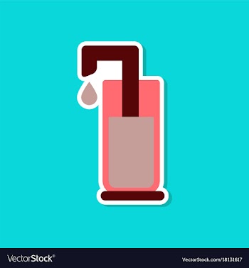 Paper sticker on stylish background coffee maker vector image