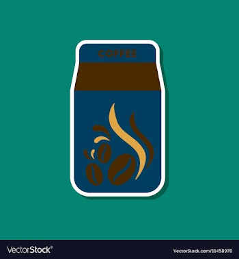 Paper sticker on stylish background coffee paper vector image