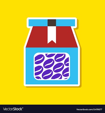Paper sticker on stylish background coffee paper vector image
