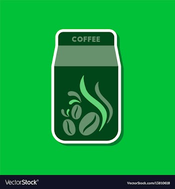 Paper sticker on stylish background coffee paper vector image