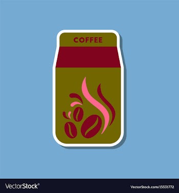 Paper sticker on stylish background coffee paper vector image