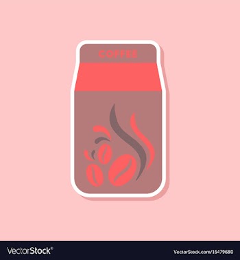 Paper sticker on stylish background coffee paper vector image
