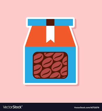 Paper sticker on stylish background coffee paper vector image