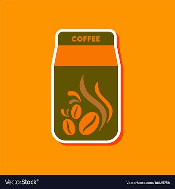 Paper sticker on stylish background coffee paper vector image