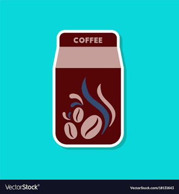 Paper sticker on stylish background coffee paper vector image