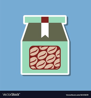 Paper sticker on stylish background coffee paper vector image
