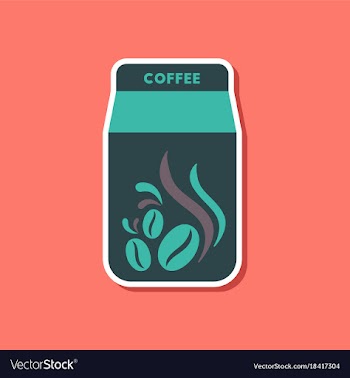 Paper sticker on stylish background coffee paper vector image