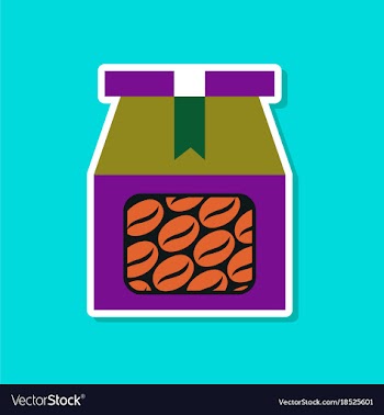 Paper sticker on stylish background coffee paper vector image