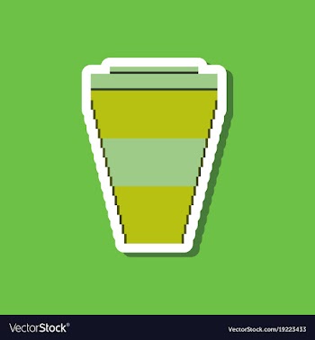 Paper sticker on stylish background coffee to go vector image