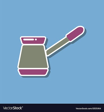 Paper sticker on stylish background coffee turk vector image