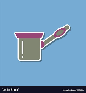 Paper sticker on stylish background coffee turk vector image