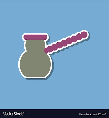 Paper sticker on stylish background coffee turk vector image
