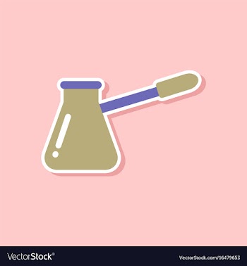 Paper sticker on stylish background coffee turk vector image
