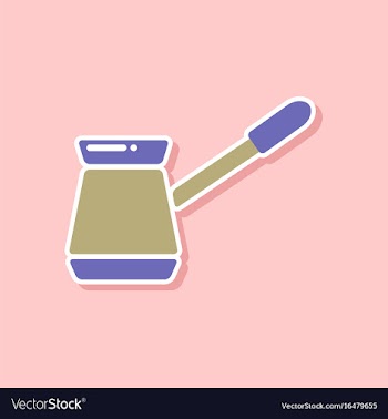 Paper sticker on stylish background coffee turk vector image